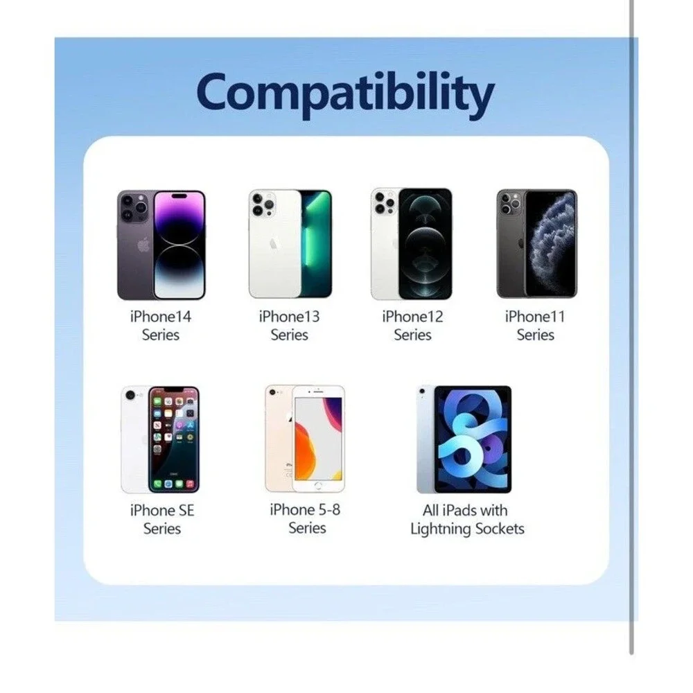 3Ft Coiled Short USB Lightning 3A Charging Cable [MFI Certified] Fast iPhone IPA